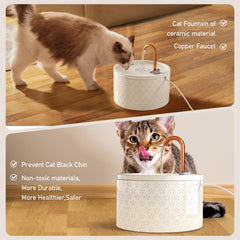 MISFANS fontaine chat, filtration double éponge et carbone actif