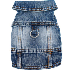 Veste denim western MISS PET pour petit chien bleu, confort quotidien