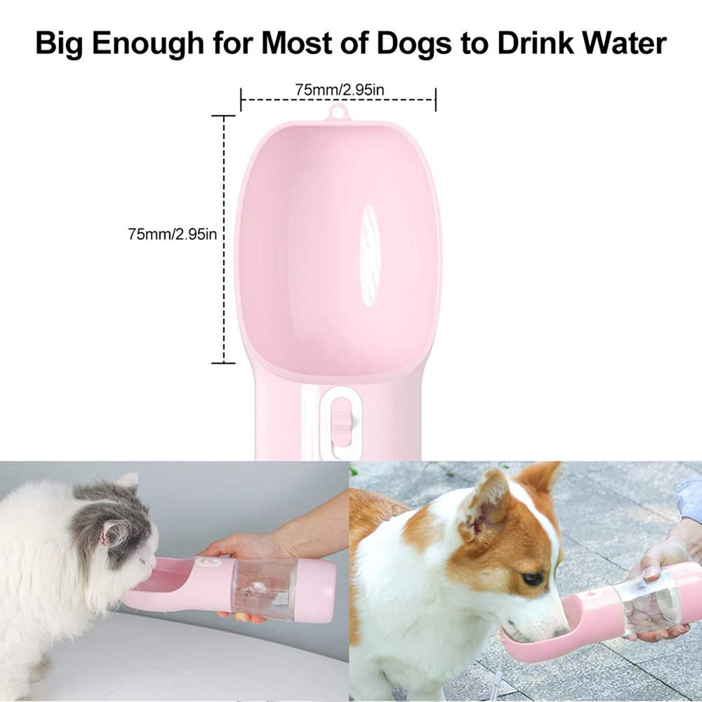 Misthis bouteille eau chien portable: dragonne et poche, transport pratique lors des promenades.