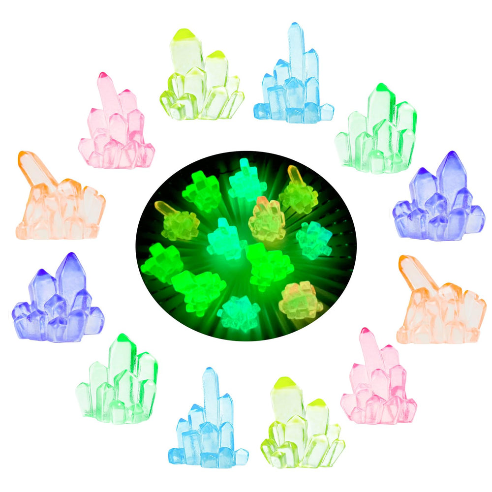 MIUPOO Glow Crystal – pierres lumineuses pour betta, ambiance nocturne apaisante.