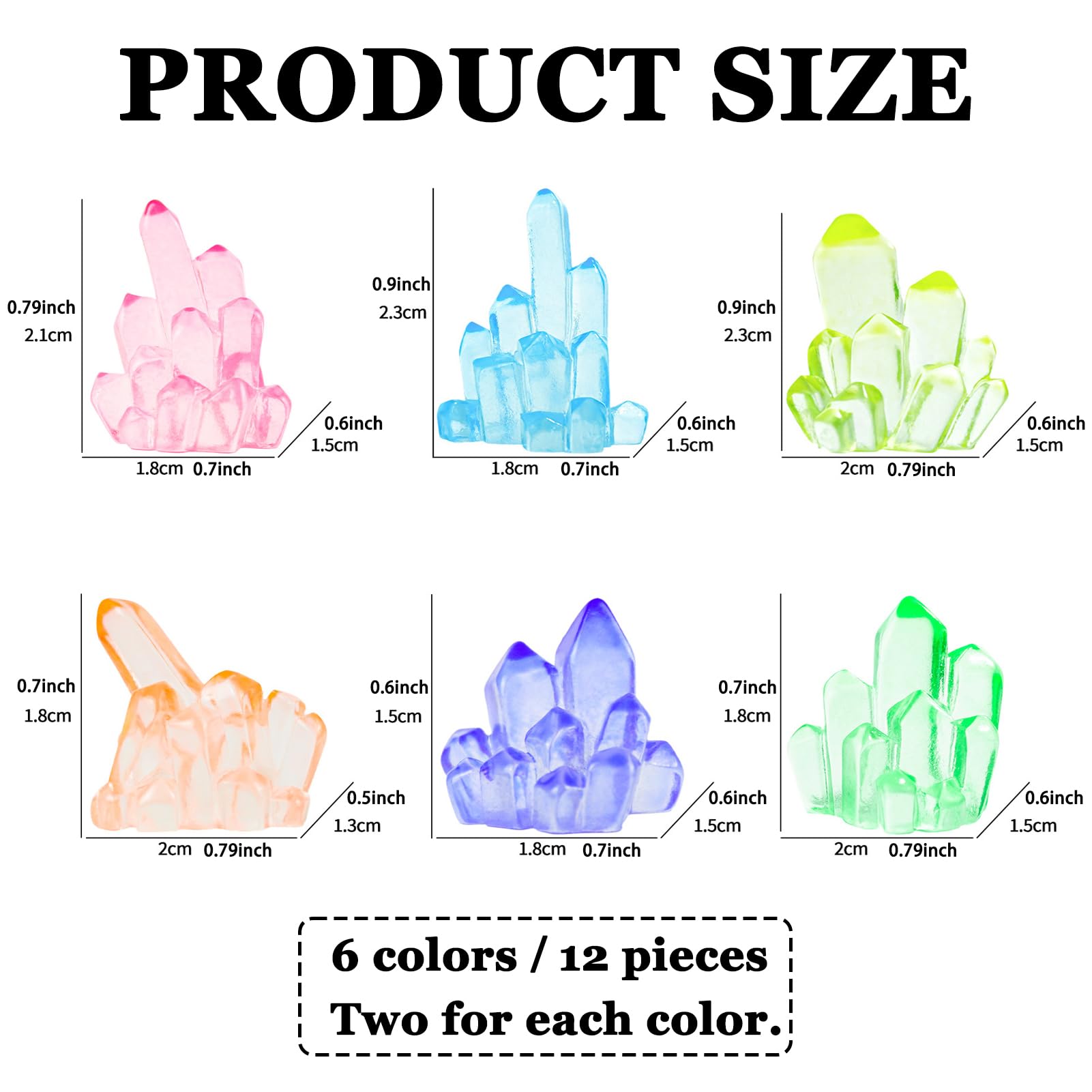 MIUPOO Glow Crystal – pierres décoratives d aquarium nano pour arrangements créatifs.