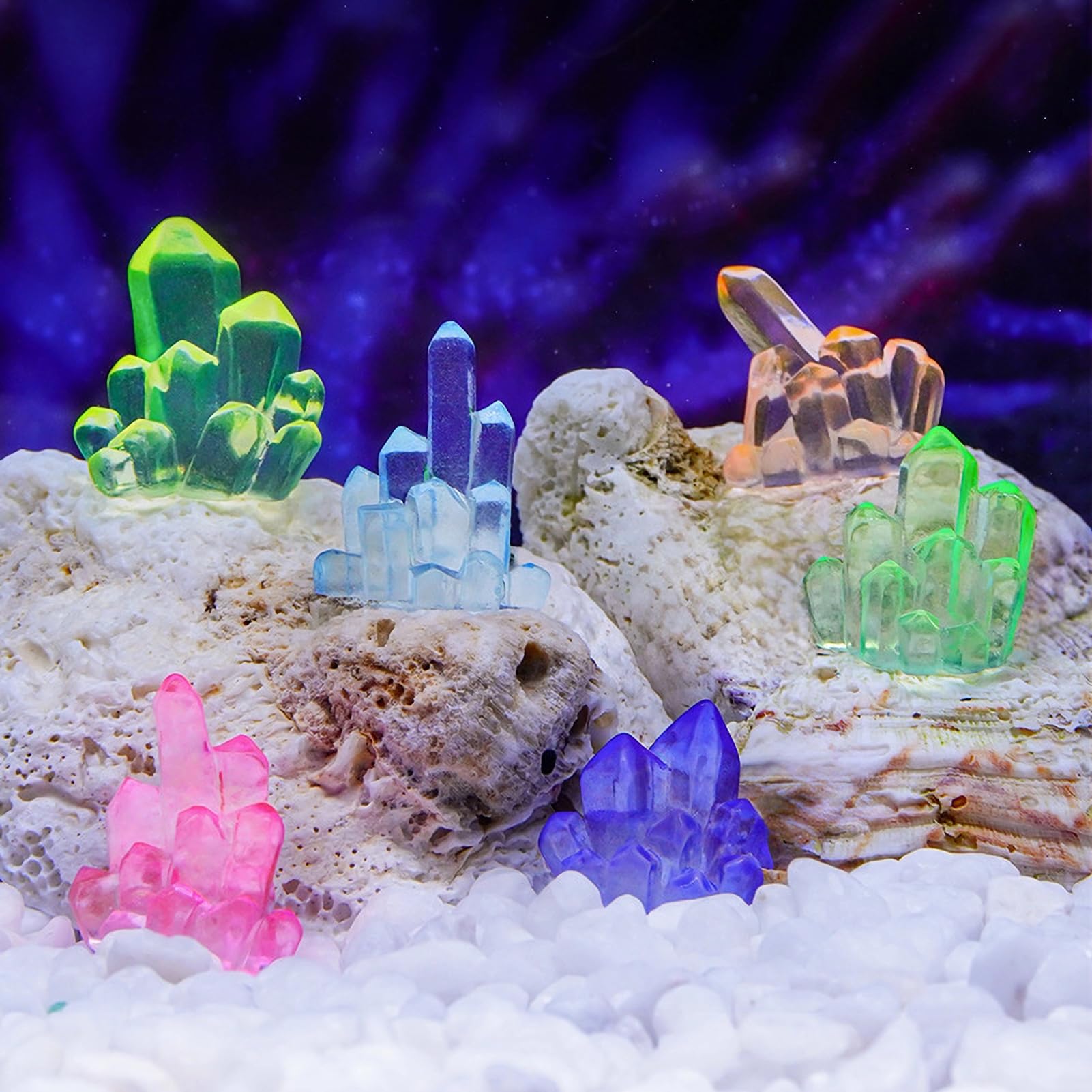 MIUPOO Glow Crystal – décor intérieur, accents lumineux pour vase ou plante.