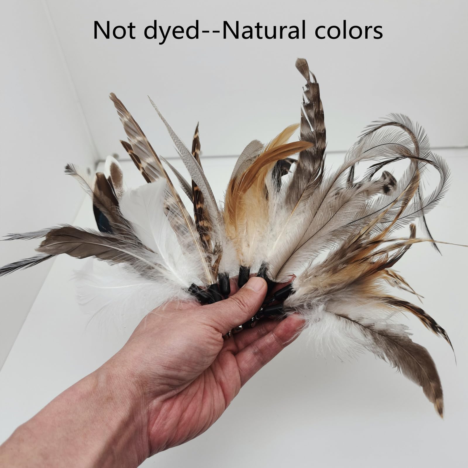 Fixation facile Miwoowim, plumes naturelles à attacher rapidement