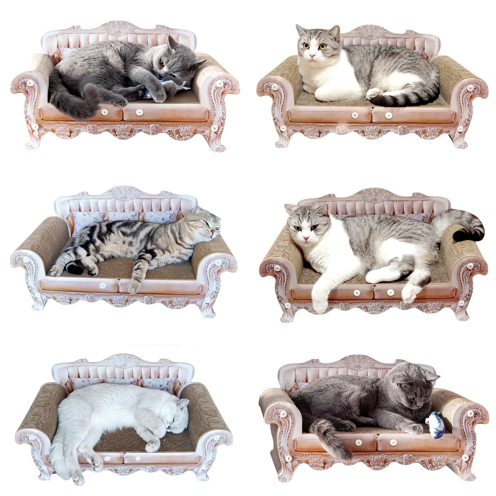 Miwoowim boite-grattoir chat 17,3 pouces, aire de jeu et repos.