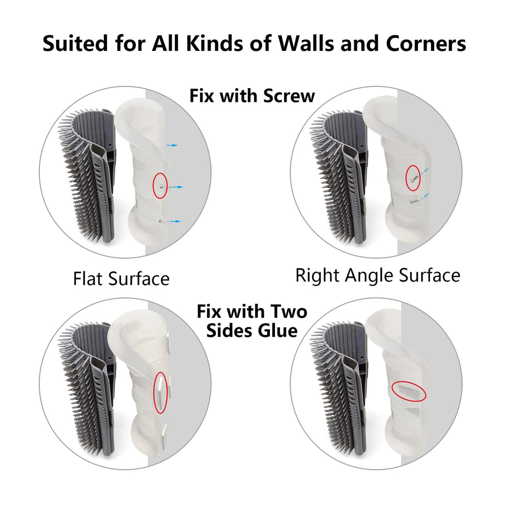 Miwoowim pack de deux brosses pour chats, couverture des zones fréquentées.