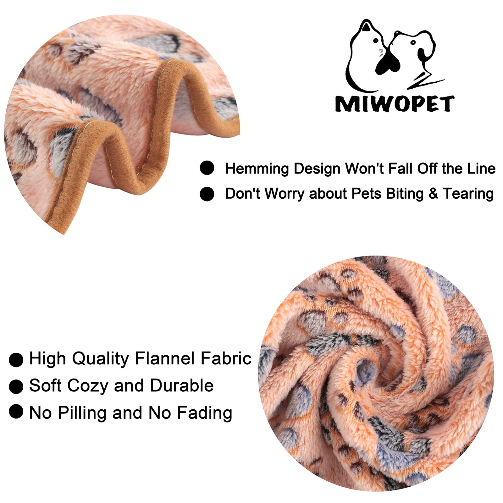MIWOPET couverture chien patte imprimée, chaleur douillette.