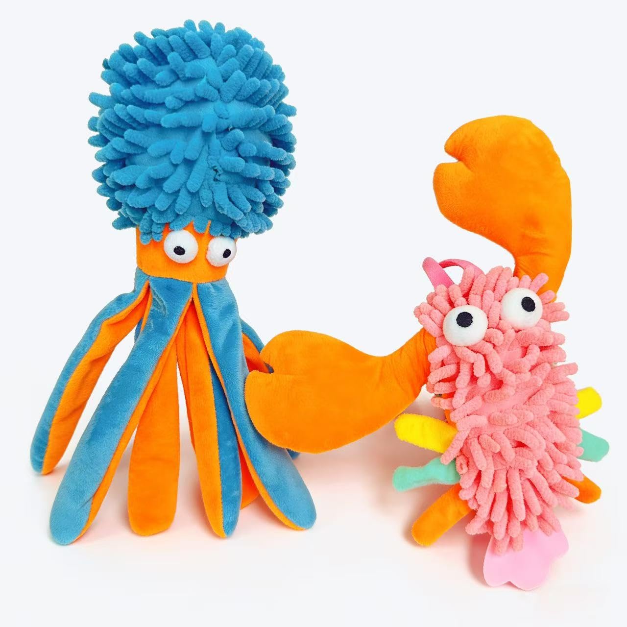 MIXCOTIA jouet crabe peluche: design attrayant pour capter l’attention et occuper le chien.