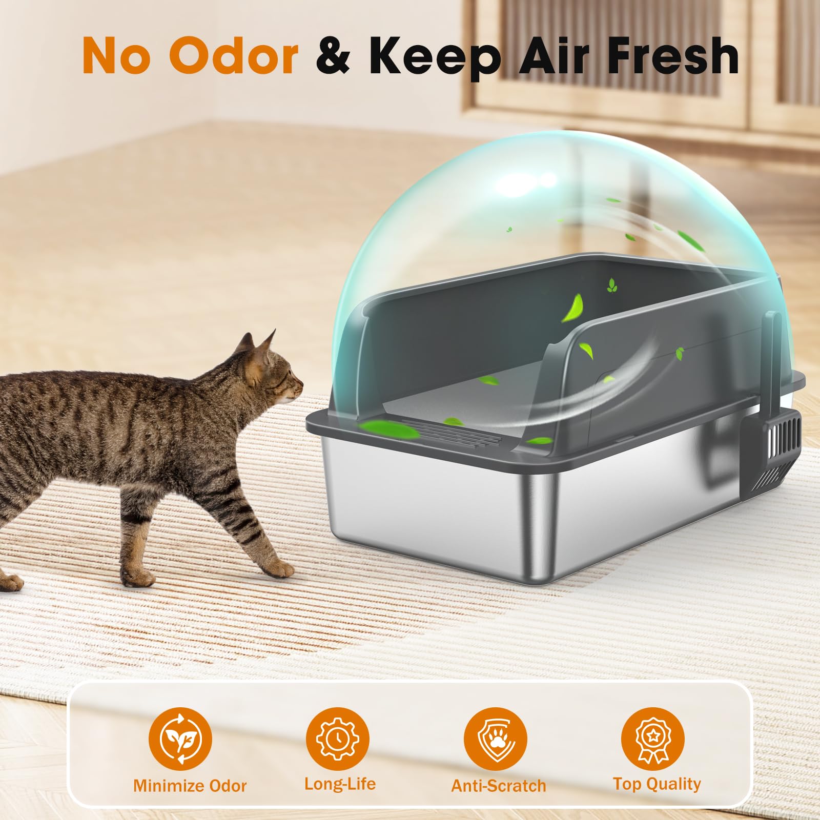 MIXJOY capacité jusqu'à 37 litres par bac pour chats adultes