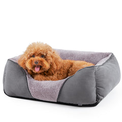 MixJOY coussin calment chien et chat – rectangle gris, douceur extrême.