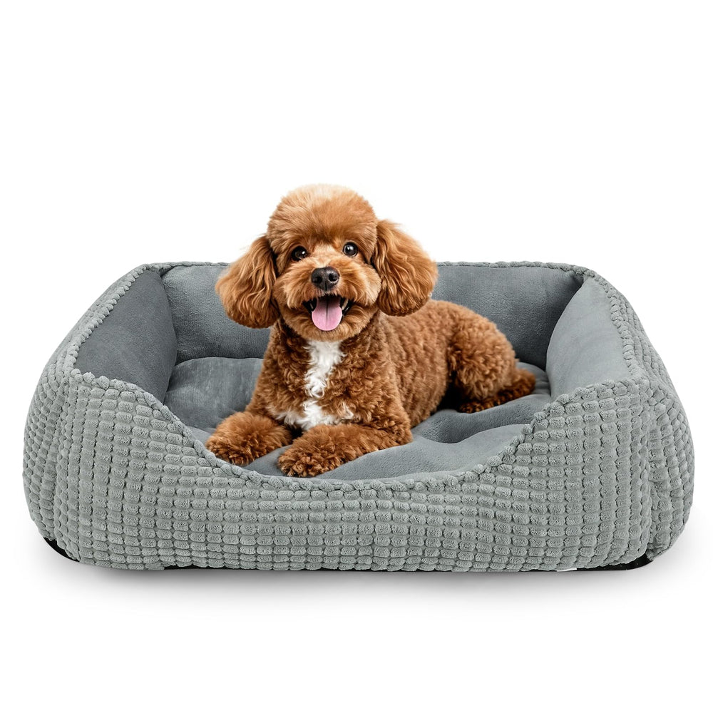 Coussin rectangulaire MIXJOY pour chien avec base anti-glisse, sécurité et stabilité assurées.