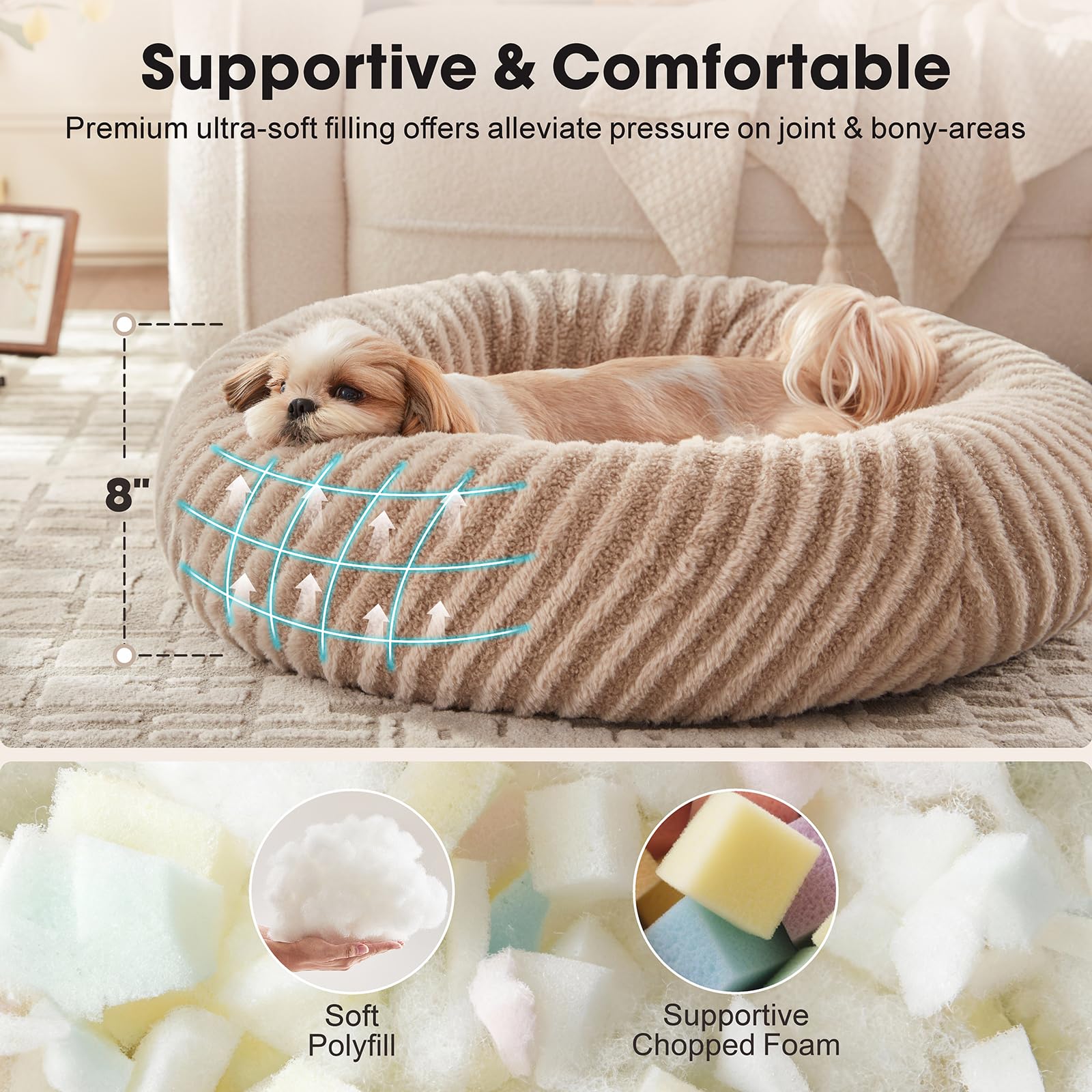 MIXJOY Gros plan sur le velours doux et premium du lit.