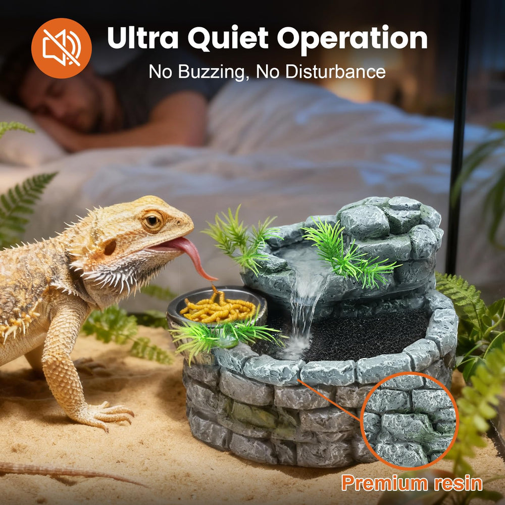 MIXJOY fontaine reptile décor rocheux réaliste stimulant l exploration
