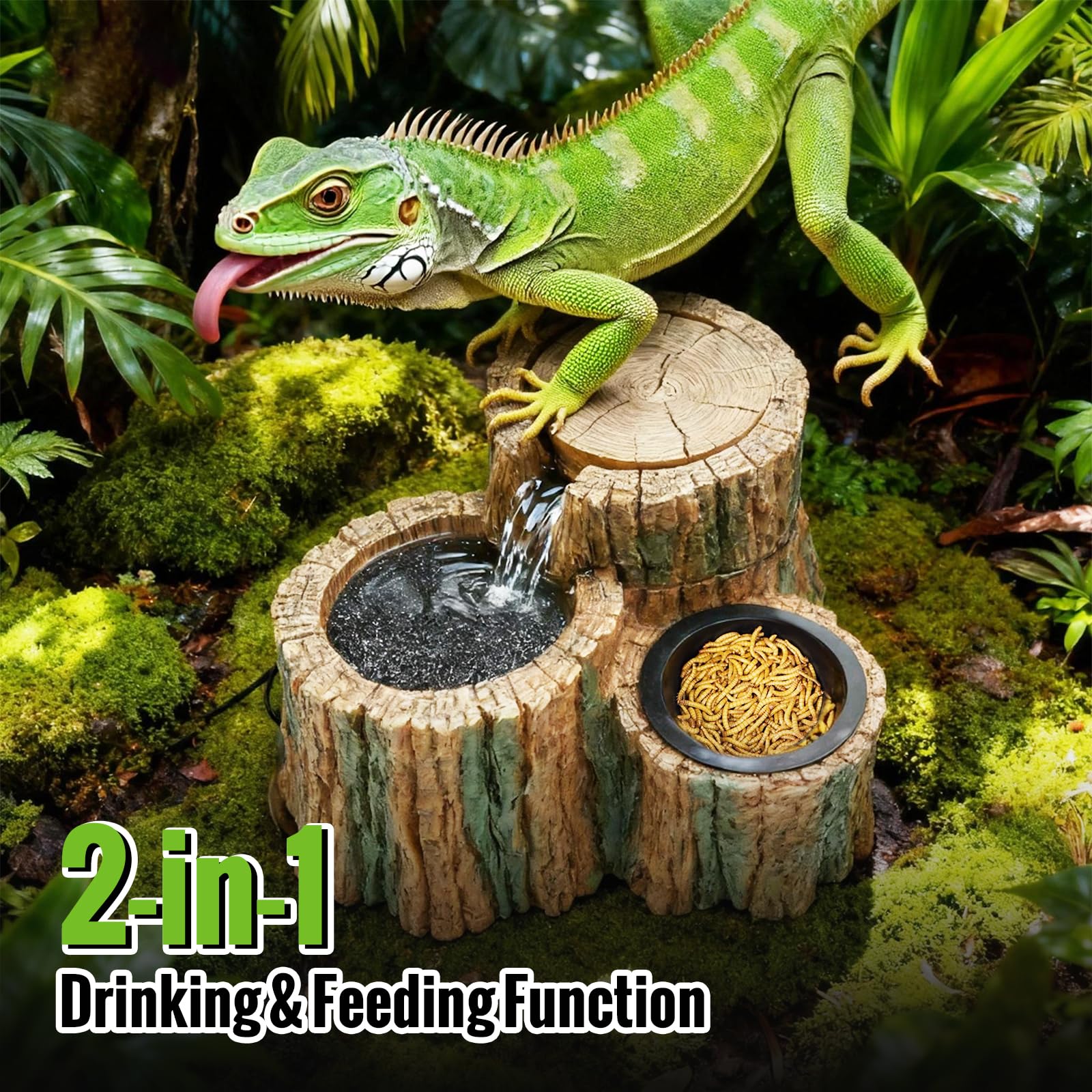 MIXJOY fontaine reptile réglage-flux permet d'ajuster l'humidité
