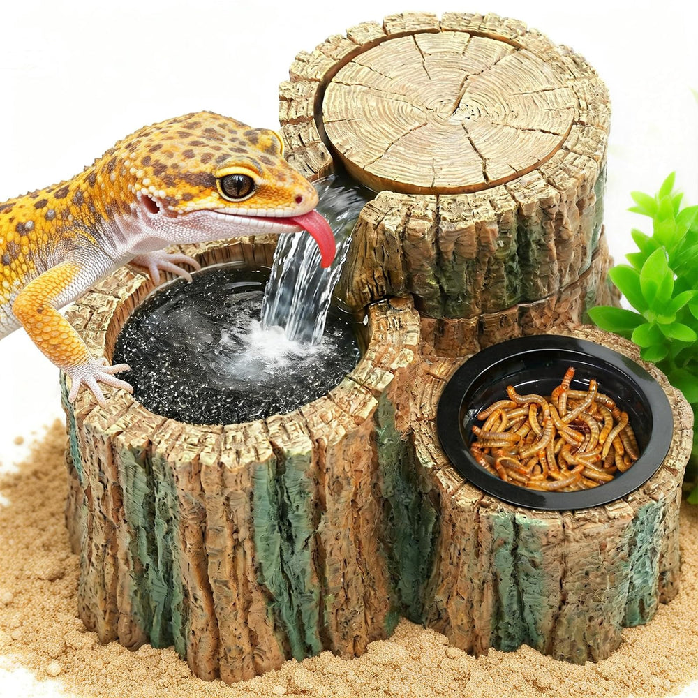 MIXJOY fontaine reptile tronçon-arbre stimule l'hydratation naturelle