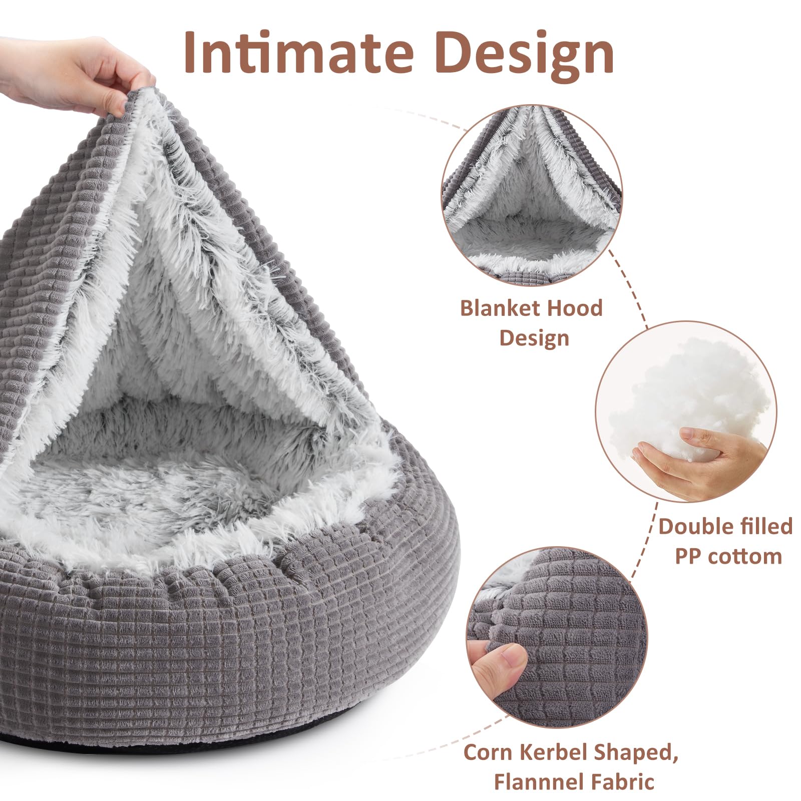 MIXJOY intérieur peluche moelleuse crée un cocon réconfortant pour le repos.