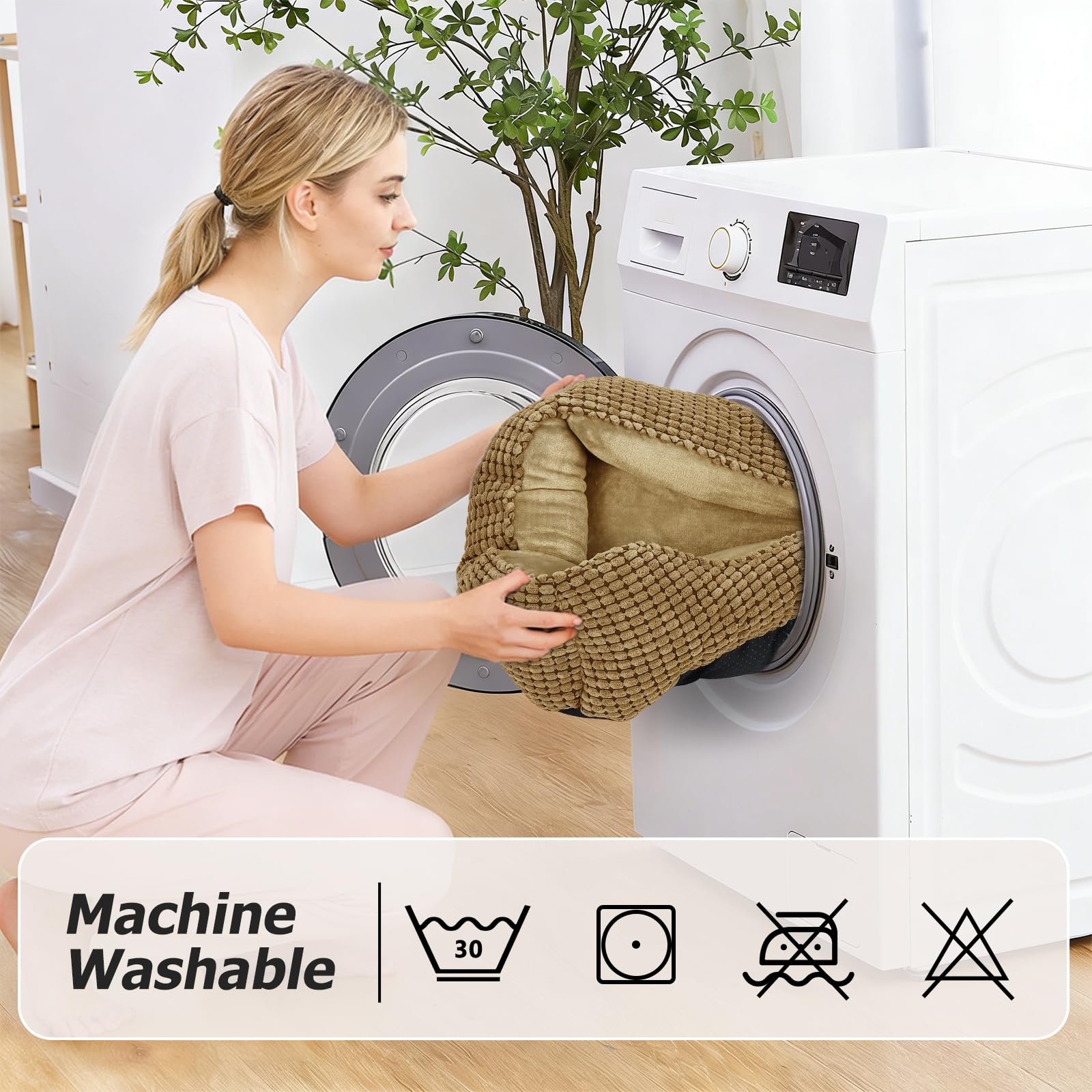 Lavage en machine du lit MIXJOY pour un entretien rapide.