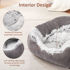 MIXJOY lit chien couverture capuche fermeture cachée pour cocon privé