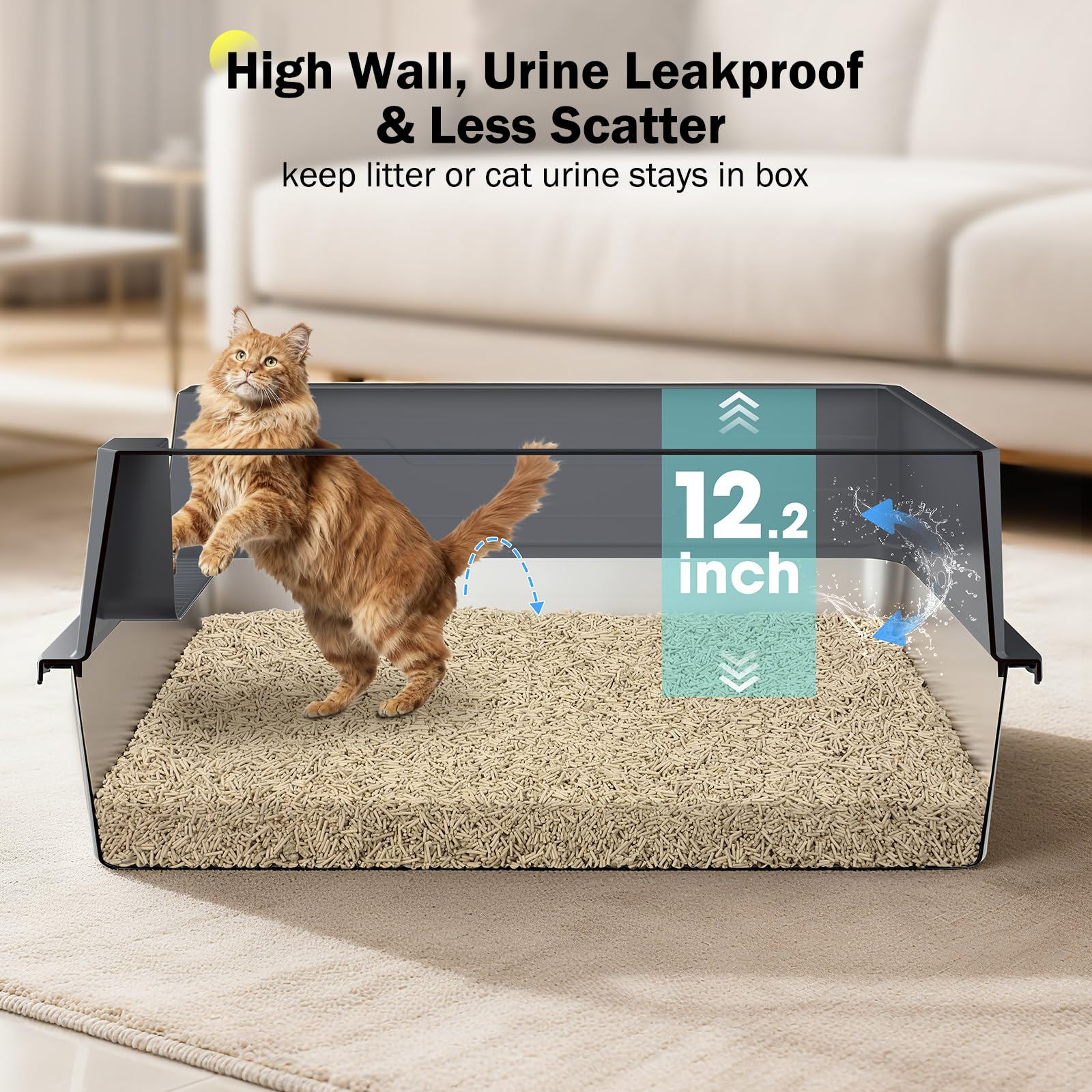 MixJOY litiere inox non-adhesif: nettoyage sans effort.