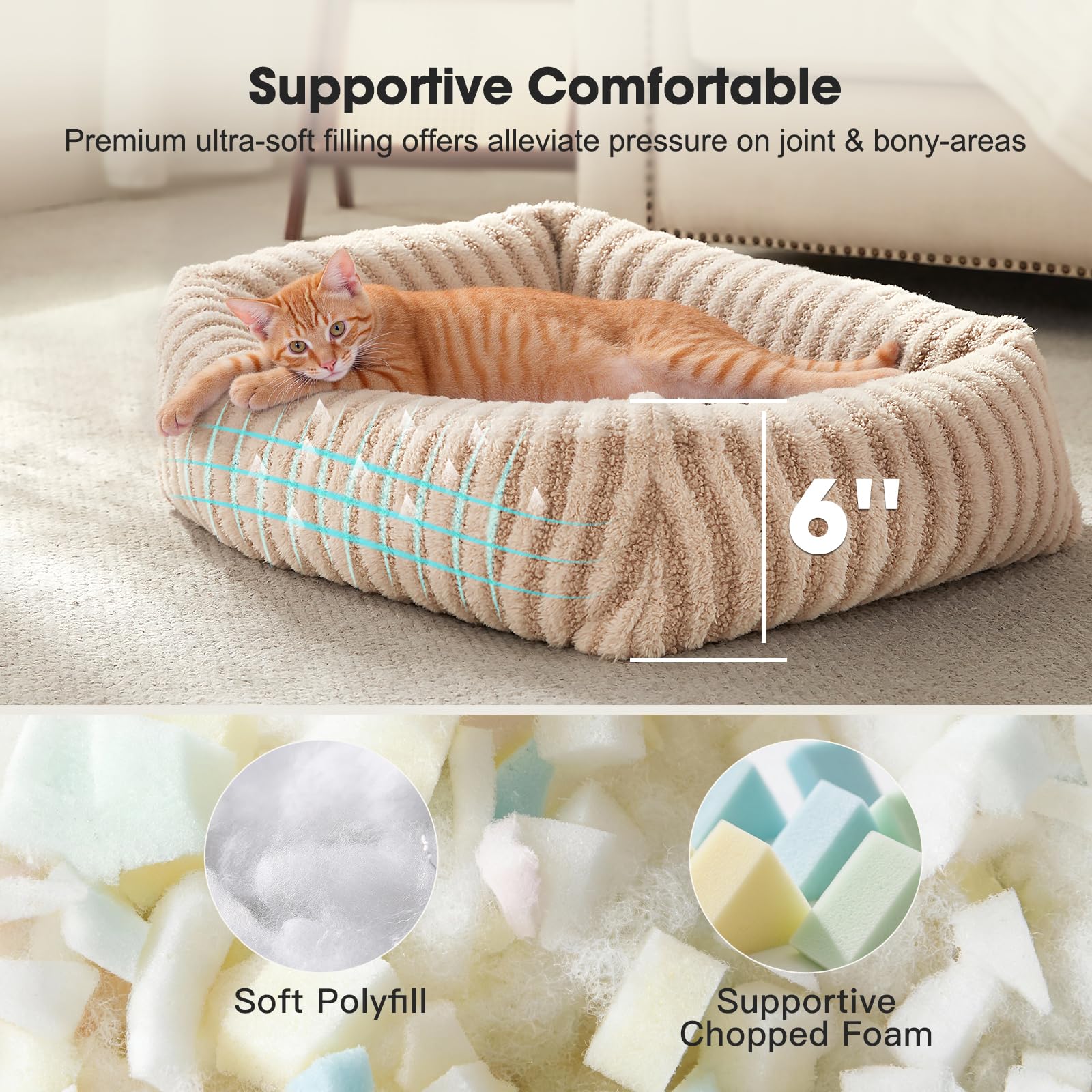 MIXJOY Support orthopédique avec rebord surélevé pour le repos.