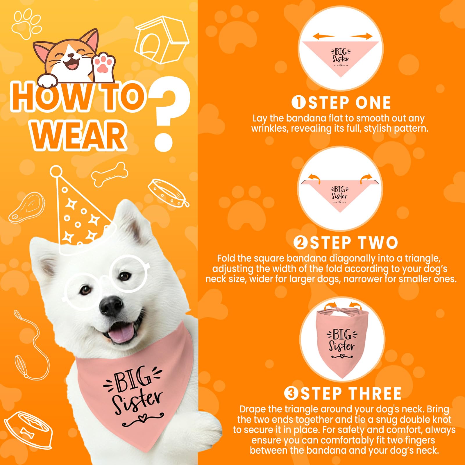 Bandana Mixrowa pour chien: toile durable résistant à l'usure, idéal pour les balades.