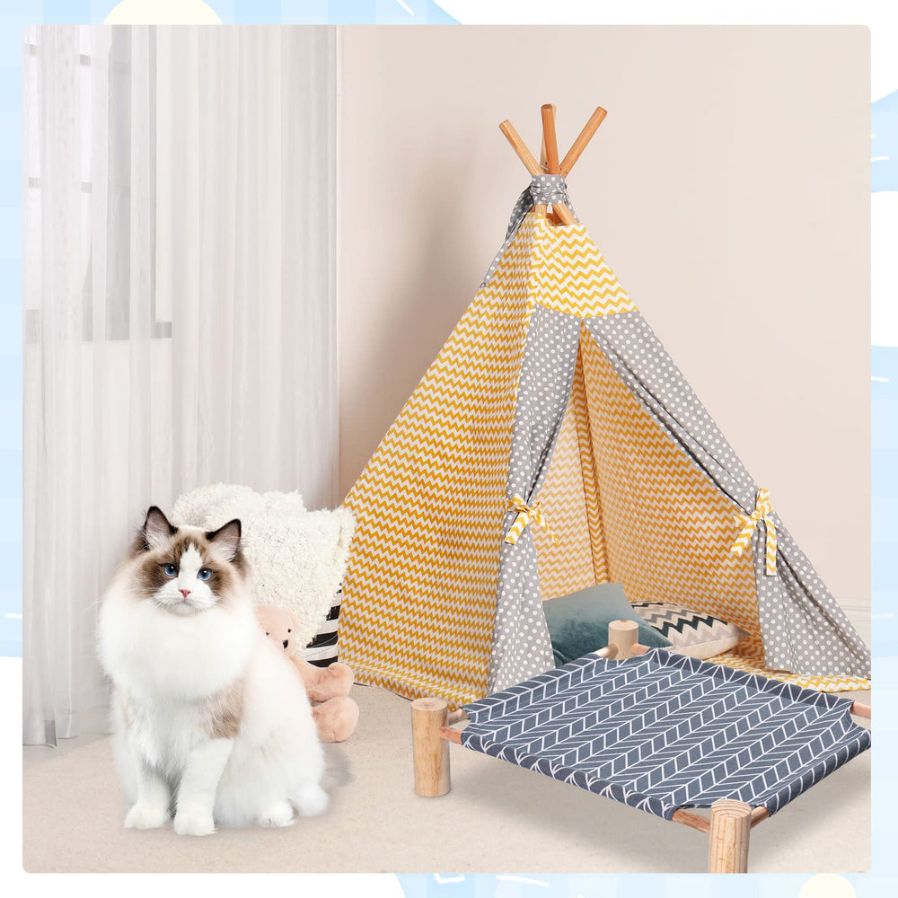 Mixweer hamac chat bois, utilisation intérieur et extérieur pour petits animaux.