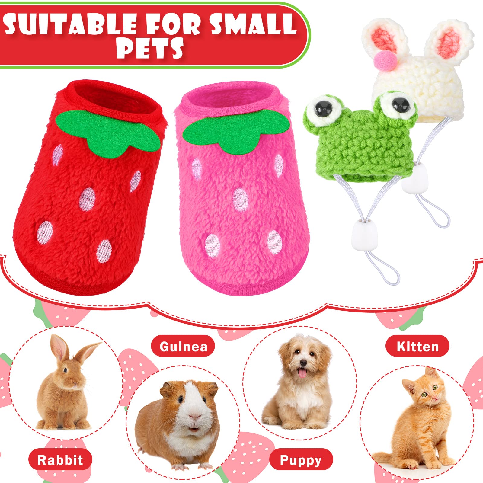 Mixweer motif grenouille lapin fraise, tenue adorable et facile à porter.