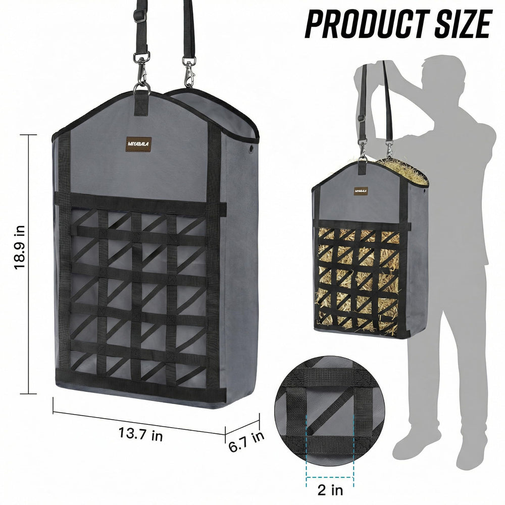 MIYABALA sac de foin hay bag ouverture large facilitant le remplissage rapide