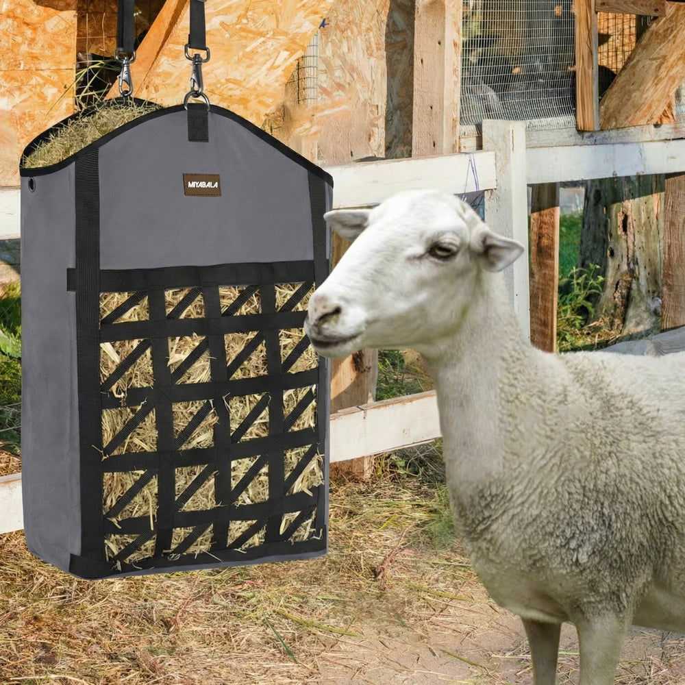 MIYABALA sac de foin hay bag polyvalent convient chèvres et chevaux