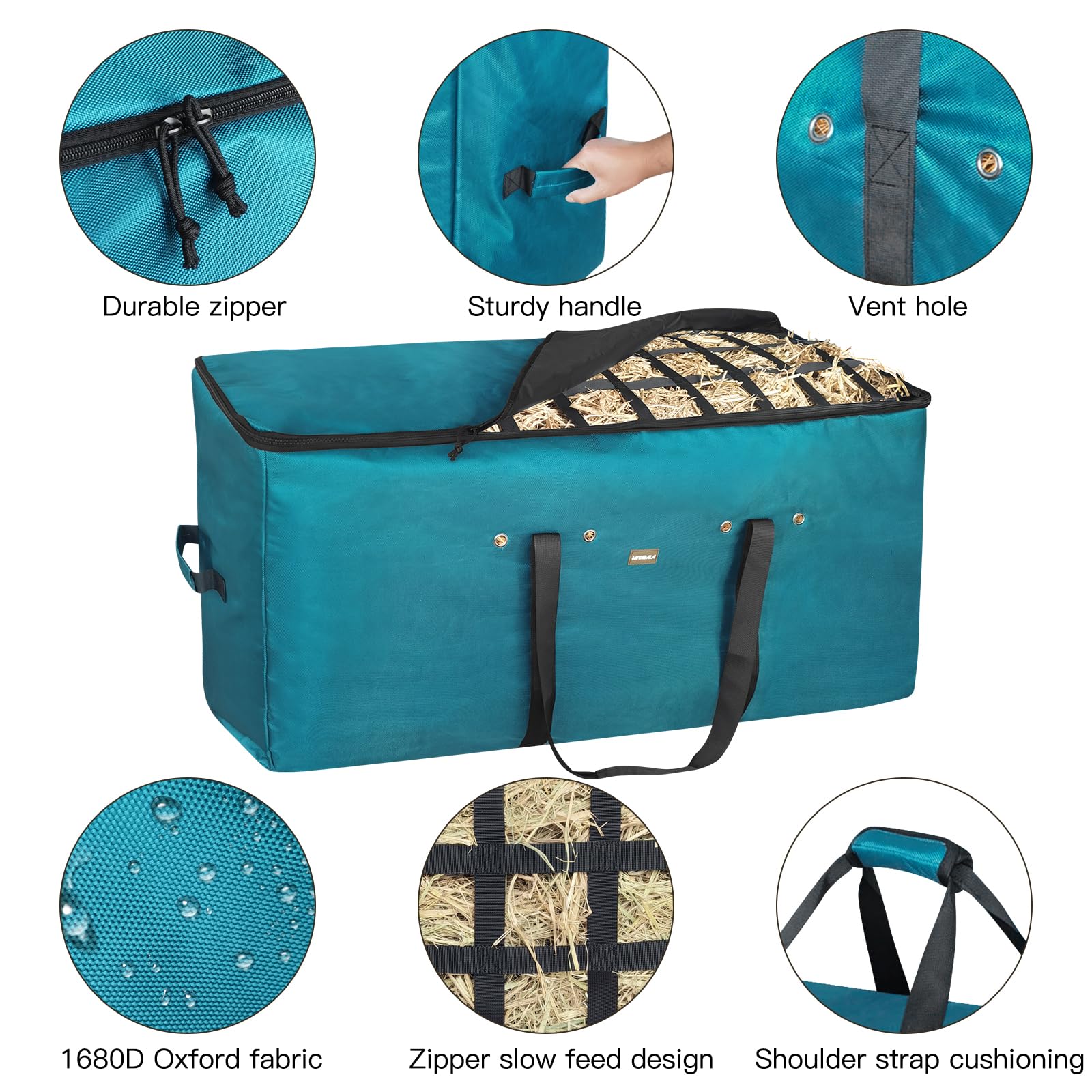 MIYABALA: sac-paille portable avec poignées facilitant le transport.