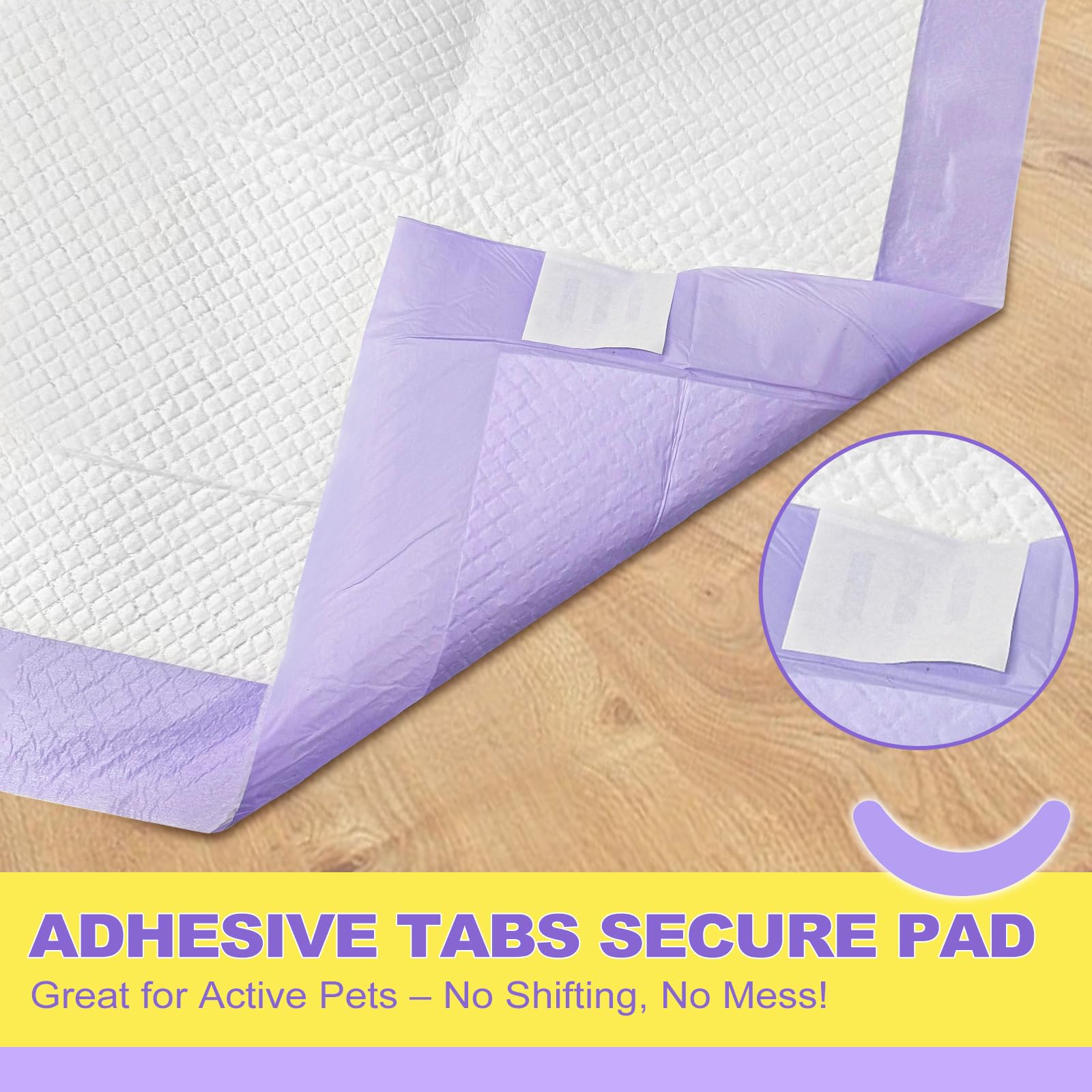 MIZOK Puppy Pads fond en PE film: barrière anti fuite efficace.