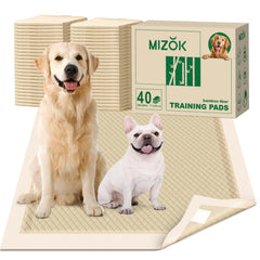 MIZOK Tapis Pipi chien 28x34 en bambou, absorption rapide pour l’entraînement.