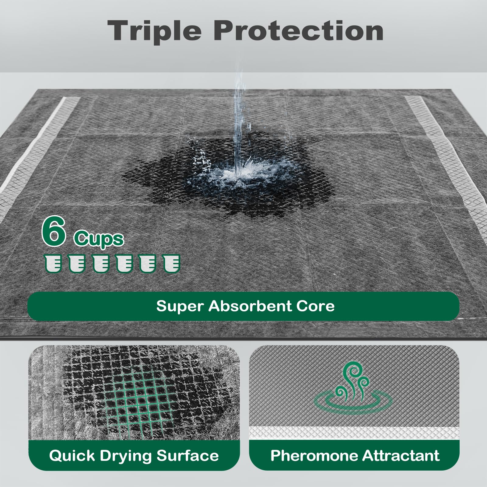 MIZOK tapis-pipi quatre coins adhesifs maintien le tapis en place.