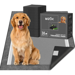 MIZOK Tapis urine chien charbon 28x30, maîtrise durable des odeurs.