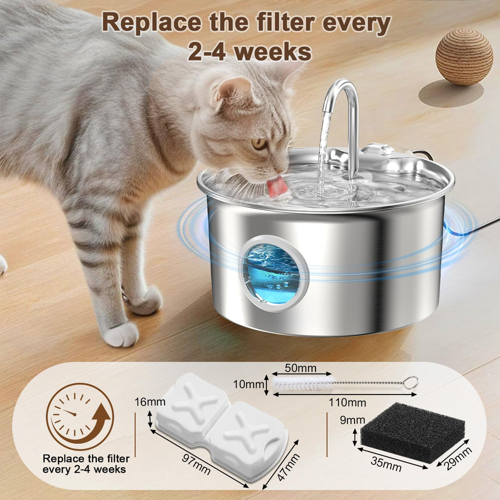 MJYNITE compatibilité-fontaine-inox-chat assure un débit stable