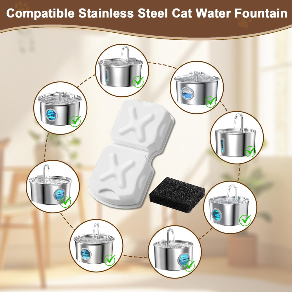 MJYNITE filtre-carbone-actif-fontaine-chat améliore la pureté de l'eau