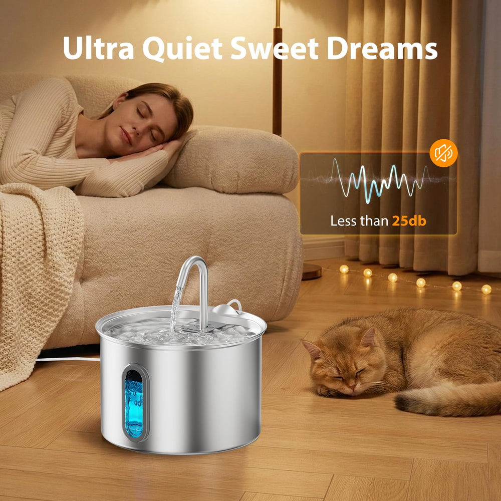 Filtration quatre étages: eau plus propre et agréable pour vos animaux.