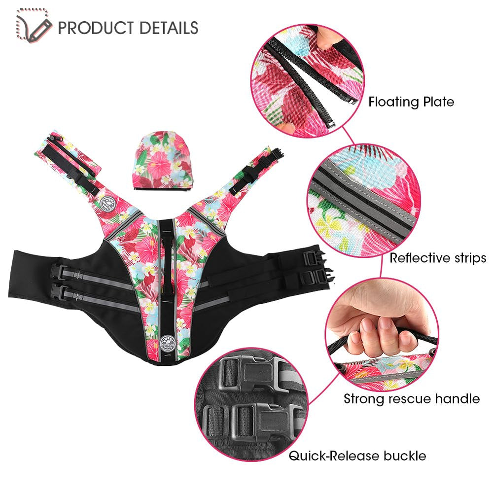 Gilet Mklhgty poignée de sauvetage pratique pour guider rapidement votre chien.