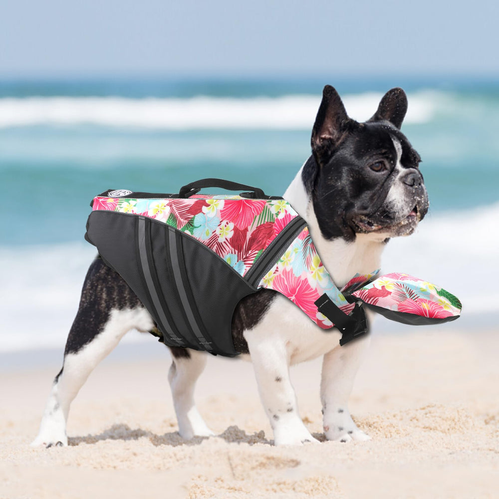 Gilet Mklhgty avec visibilite elevée et bandes réfléchissantes pour repérer le chien.