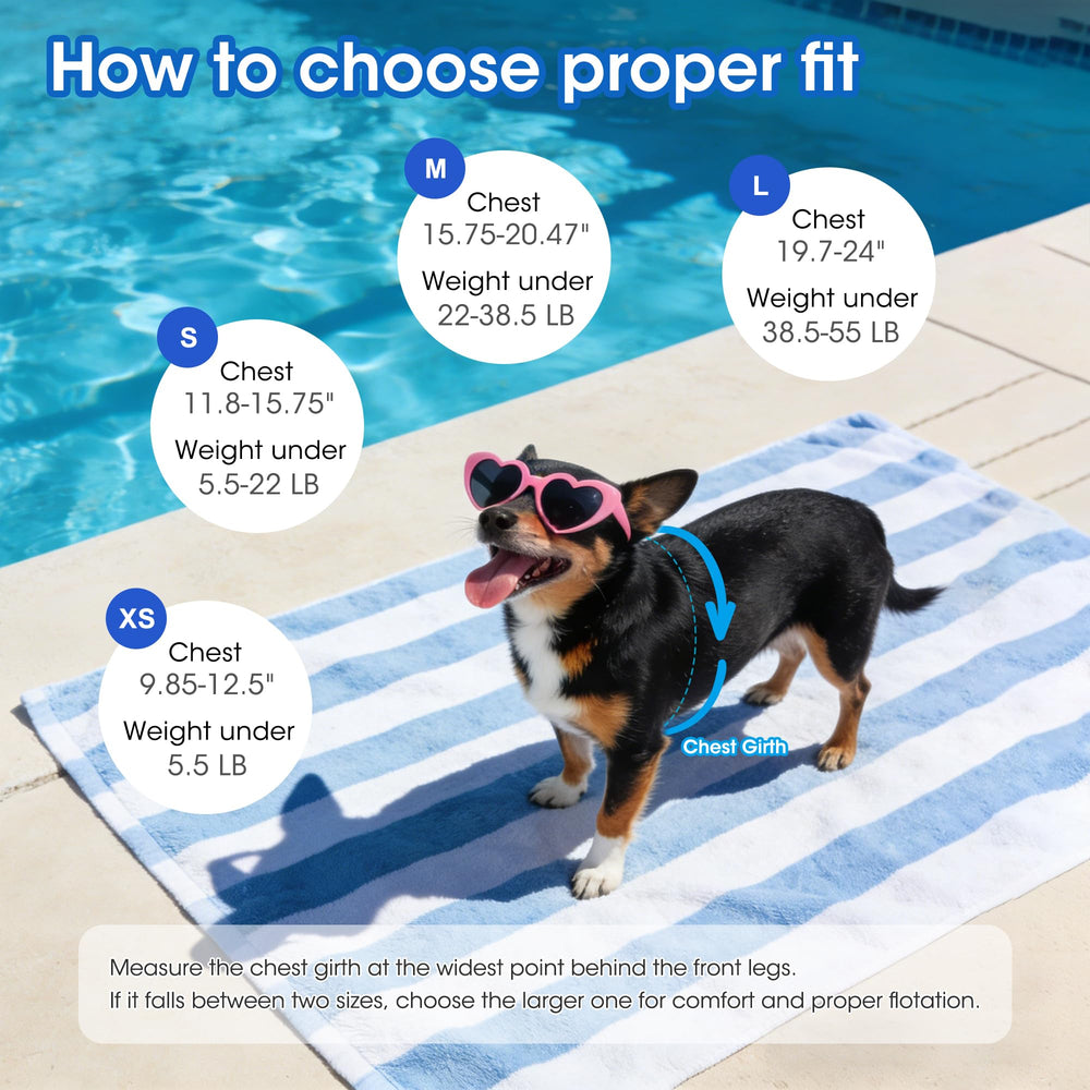 Mklhgty guide tailles poitrines chien: ajustement confortable selon la poitrine