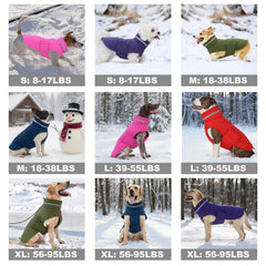 Mklhgty manteau chien col haut, protege du vent.