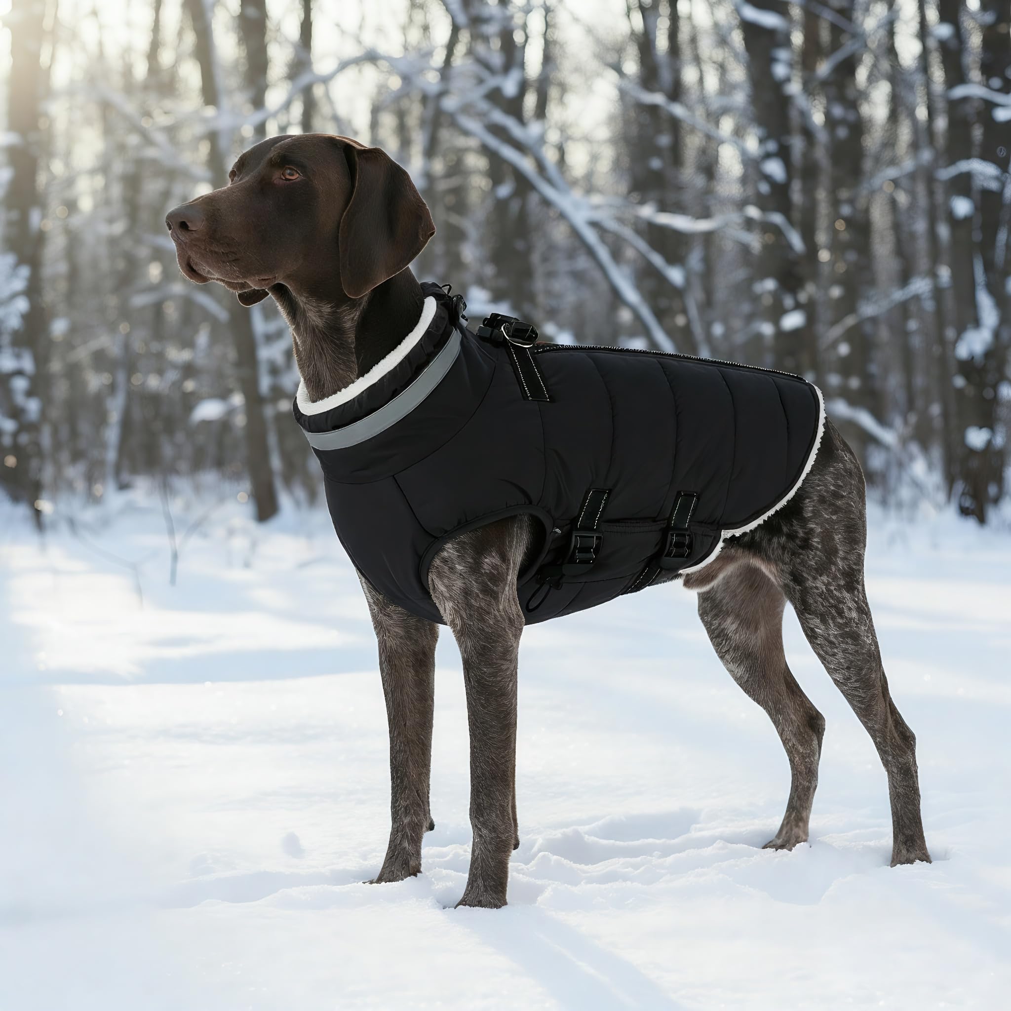 Mklhgty manteau chien bandes-reflechissantes visibilite nocturne