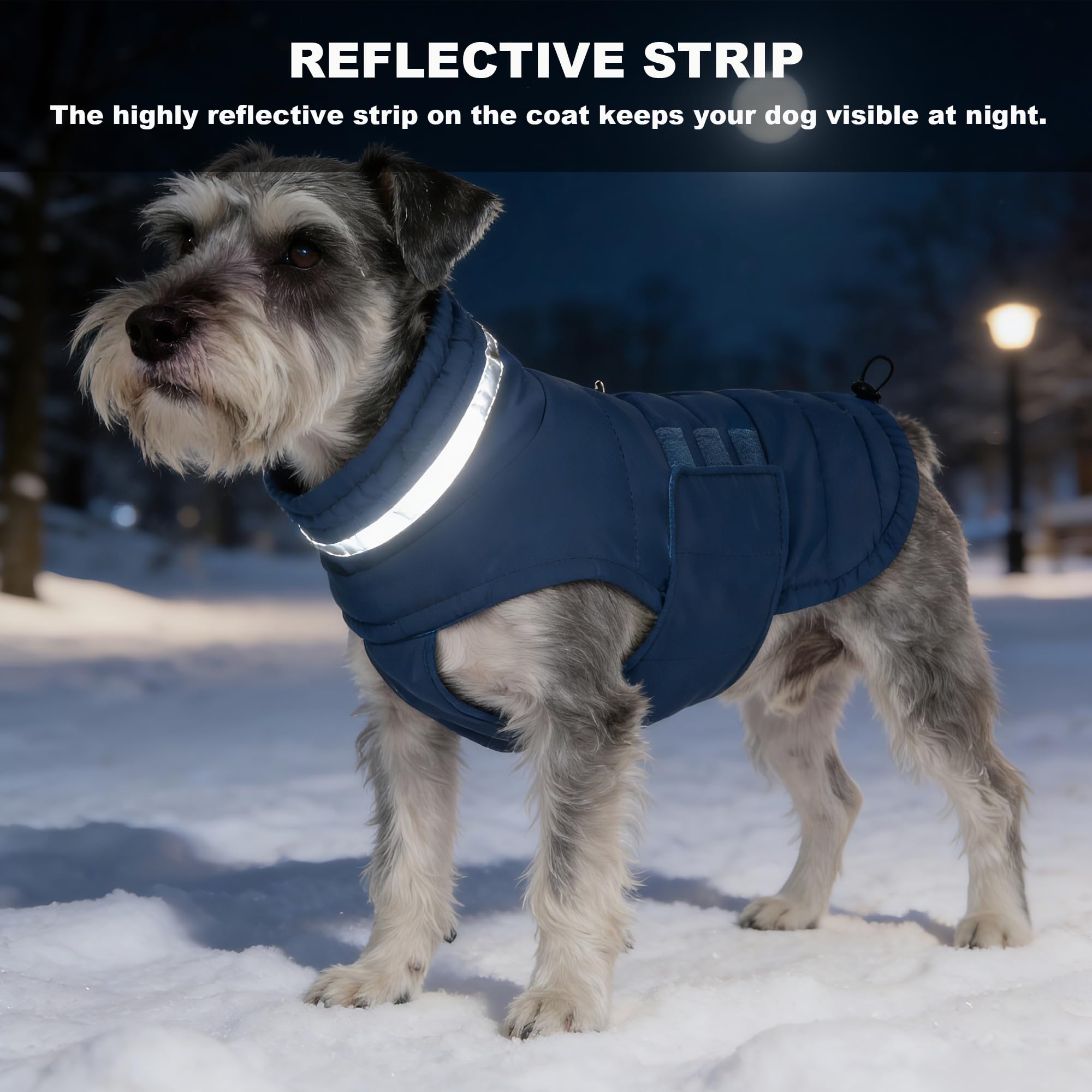 Mklhgty manteau chien design élégant bleu XL pour un look soigné.