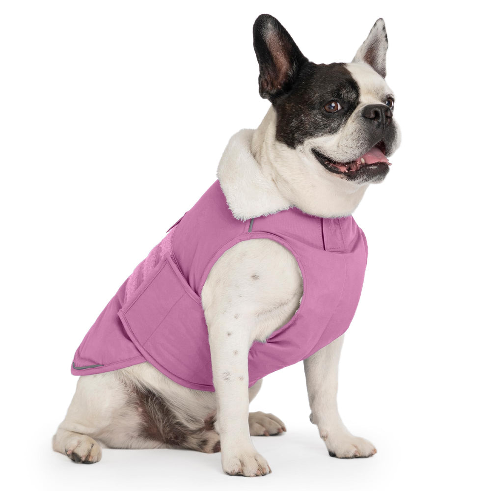 Mklhgty manteau chien hiver lilas, guide des tailles pour un bon ajustement.