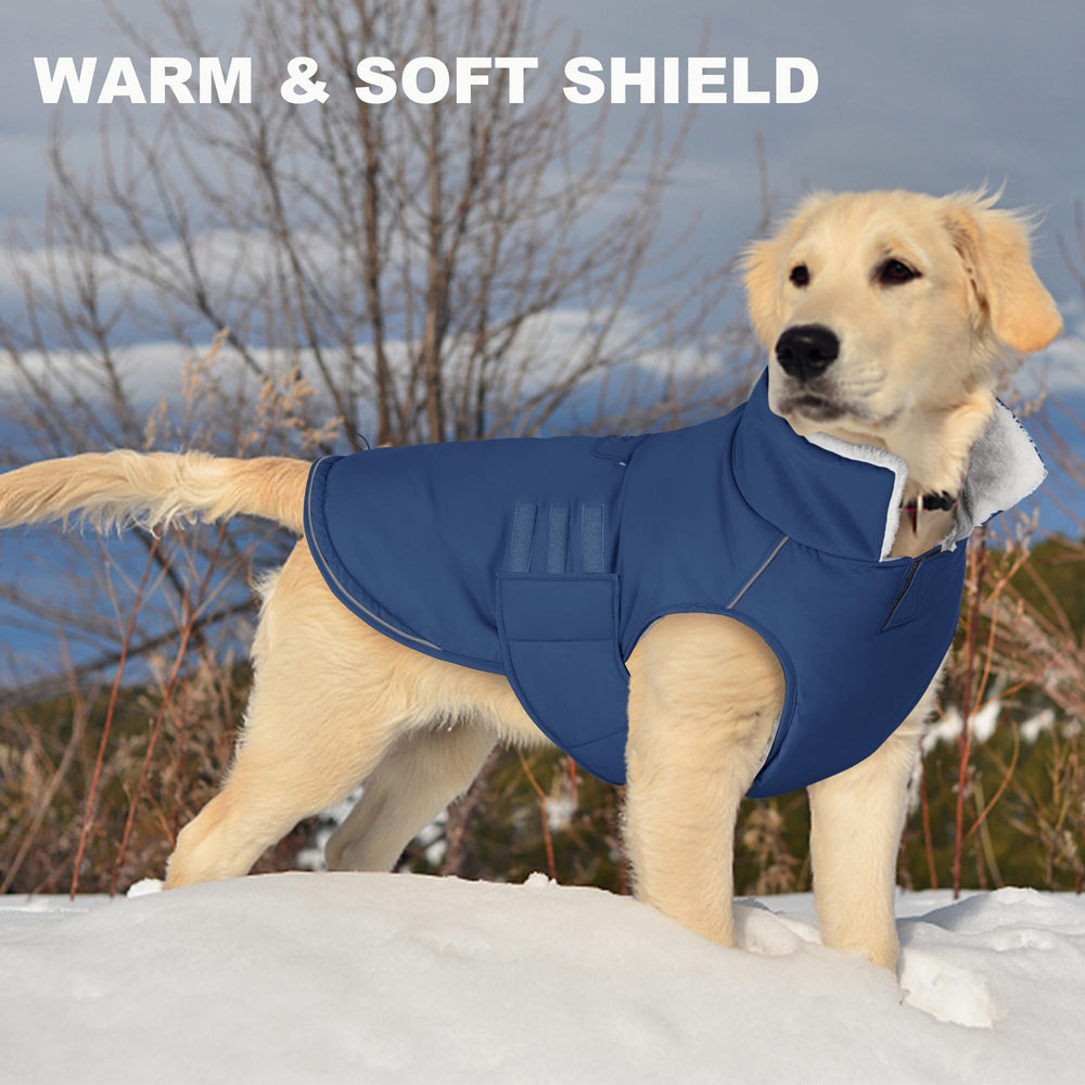 Mklhgty manteau chien hivernal doublure polaire douce, confort chaleureux en hiver.