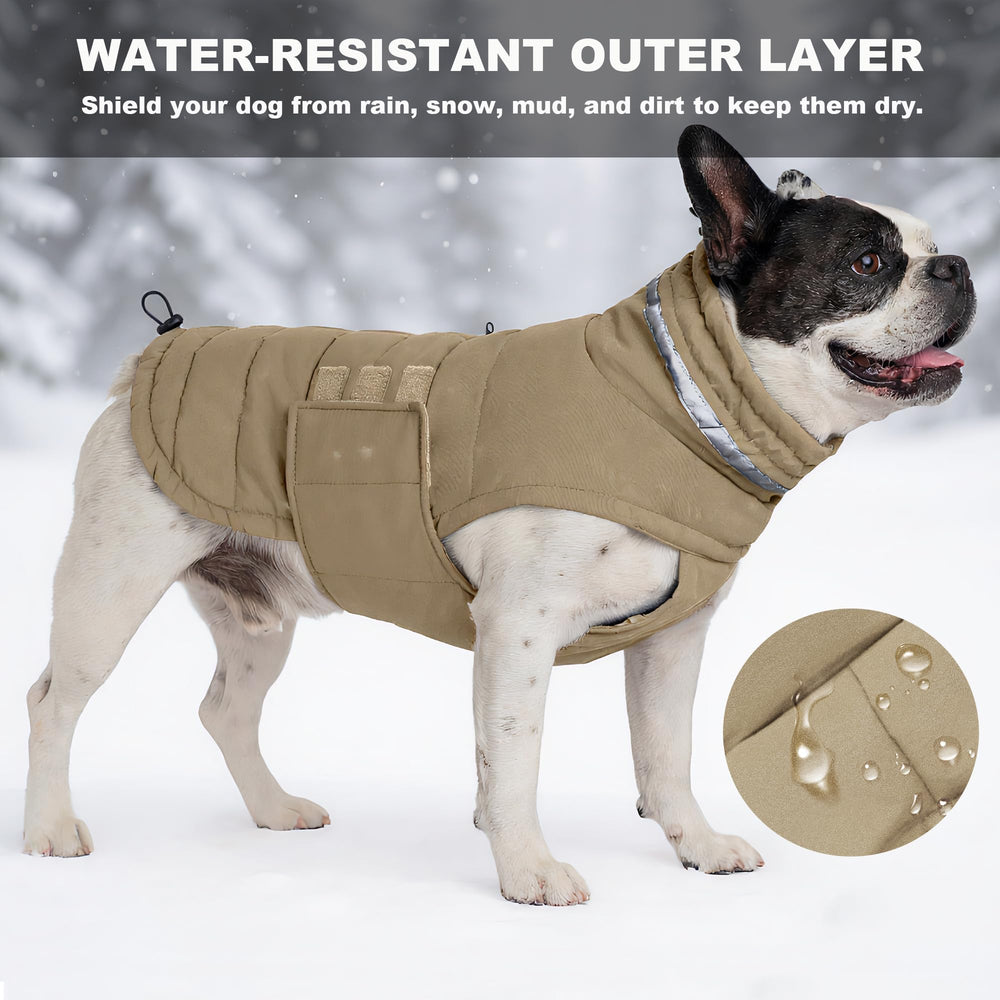 Mklhgty manteau chien imperméable khaki XL facile a mettre et enlever