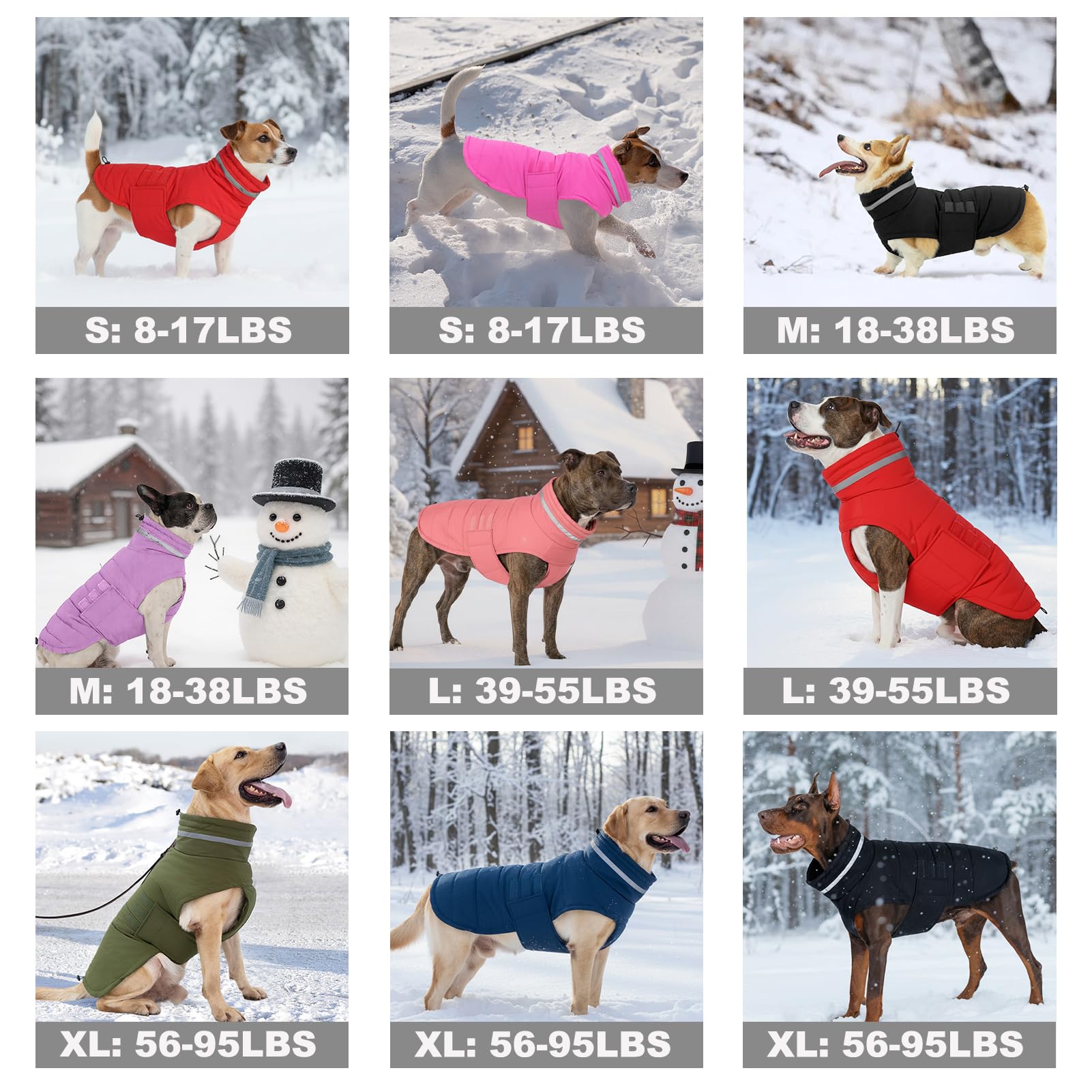 Col haut ajustable Mklhgty pour chien lilas, ajustement confortable et protection contre le vent
