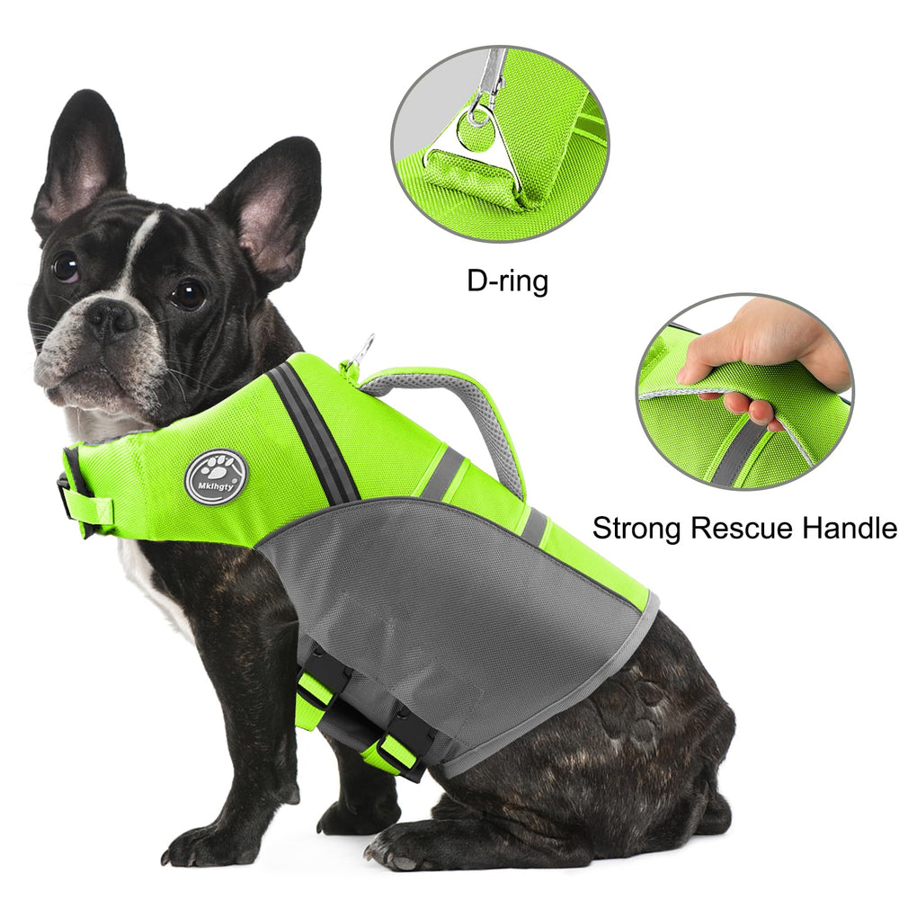 Poignée de sauvetage Mklhgty sur gilet chien facilite le sauvetage rapide.