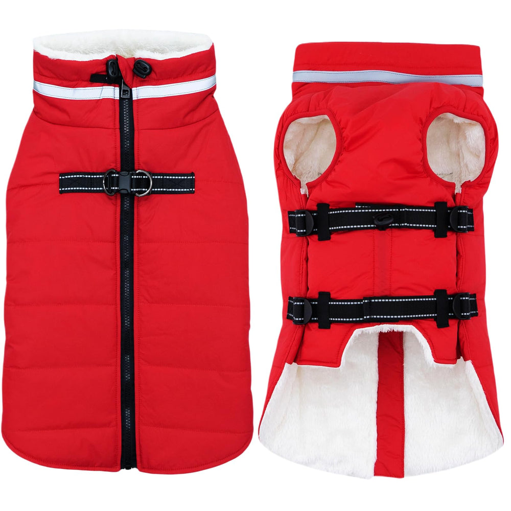 Mklhgty veste chien imperméable doublure fleece garde votre compagnon au sec