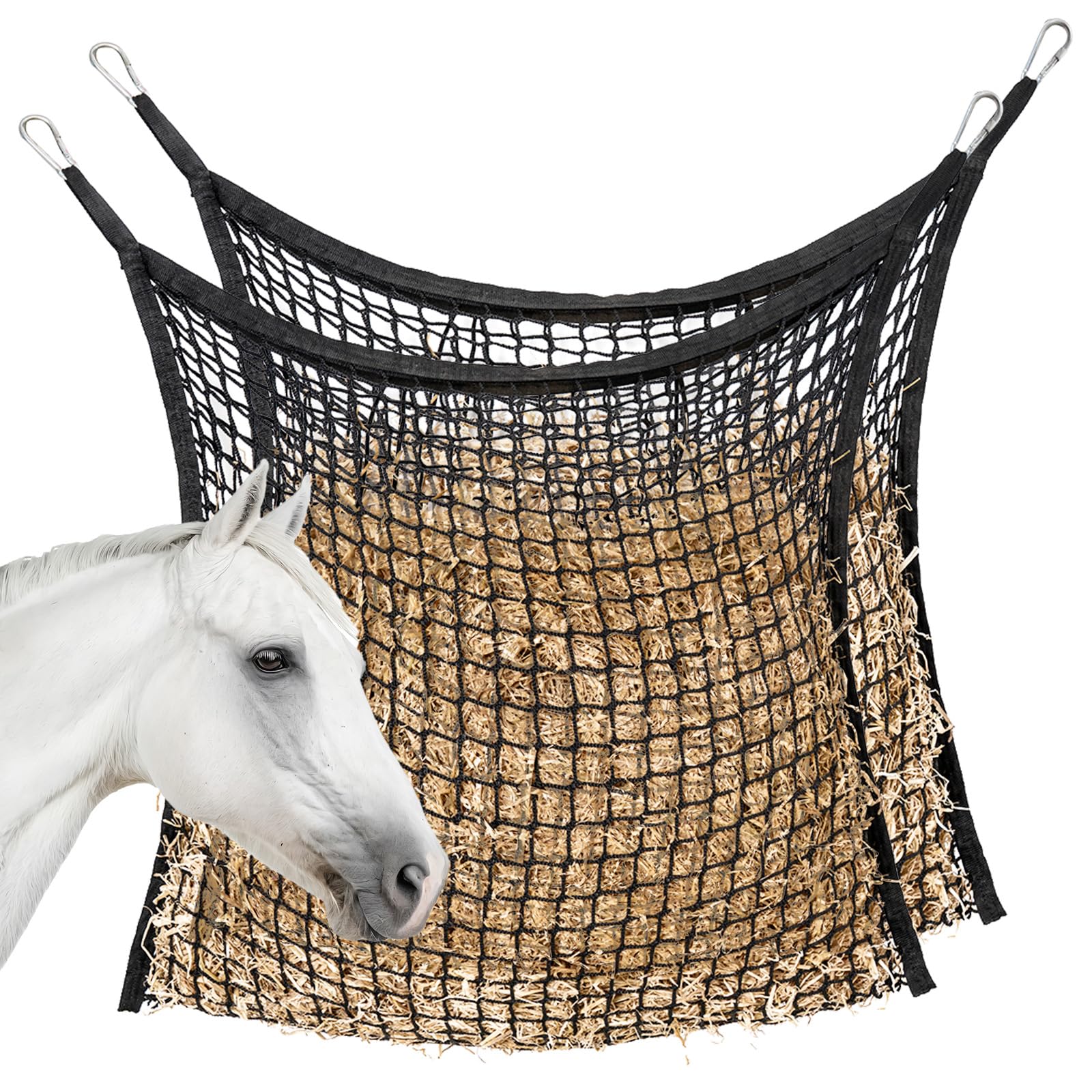 MKO SHUN filet foin lent, ouverture large, remplissage rapide pour chevaux.