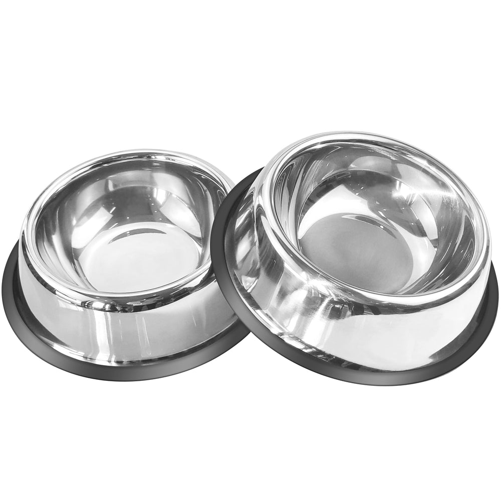 Bol Mlife inox avec base caoutchouc anti-glisse pour chien, stabilité pendant le repas.